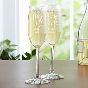 This is Us Wedding Flutes Set