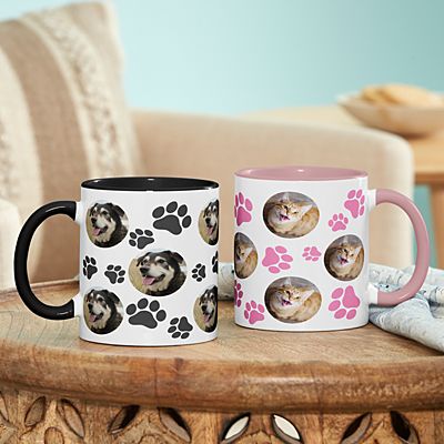 Pet Paw Print Photo Coffee Mug