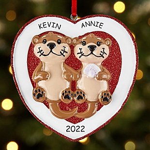Otter Love Couple Ornament