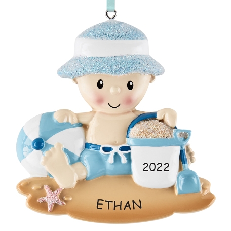 Beach Baby Blue Ornament