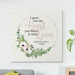 Heart is Filled with Love Canvas