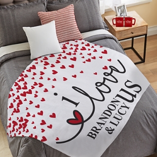 "I Love Us" Sip and Cuddle Bundle: Plush Blanket + Mug Set