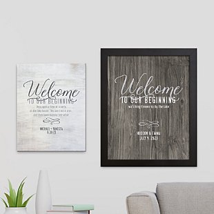 Welcome to Our Beginning Canvas