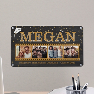 Graduate Photo Memory Reel Metal Sign