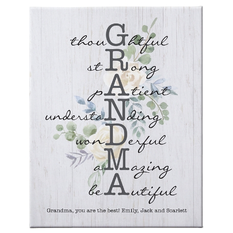 Amazing Mother & Grandma Canvas-Unframed 18x24-Grandma