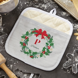 Festive Wreath Pot Holder