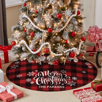 Cozy Christmas Quilted Tree Skirt