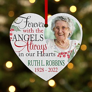 Forever with the Angels Photo Heart Ornament