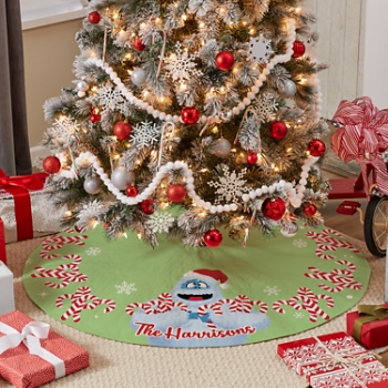 Rudolph® Bumble™ Candy Cane Quilted Tree Skirt