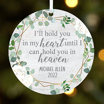 Hold You in My Heart Round Ornament