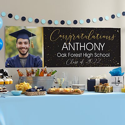 Confetti Celebration Graduation Photo Banner