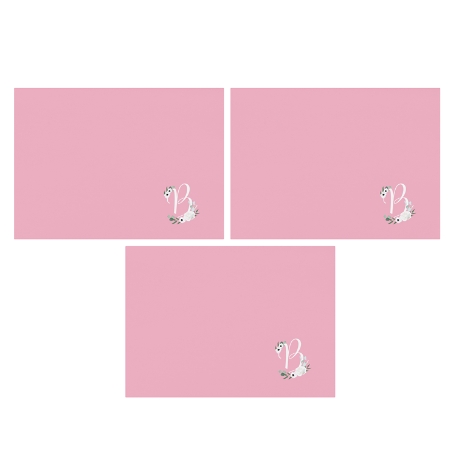 Floral Initial Post-It® Note  - Pink - 3x4