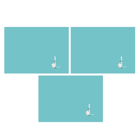 Floral Initial Post-It® Note  - Teal - 3x4
