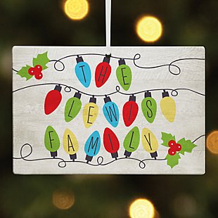 Colorful Lights Rectangle Ornament