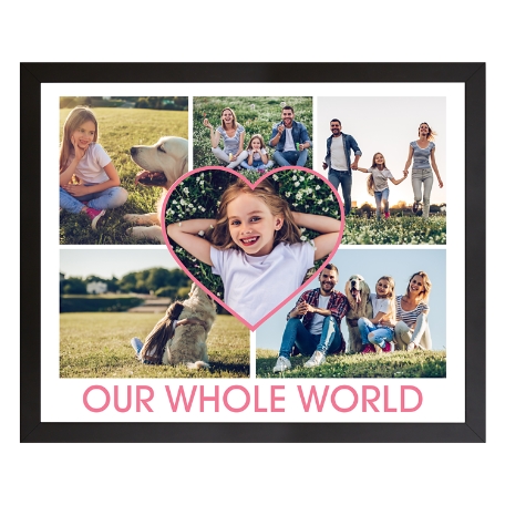 Forever Family Photo Framed Canvas - 16x20 - Pink