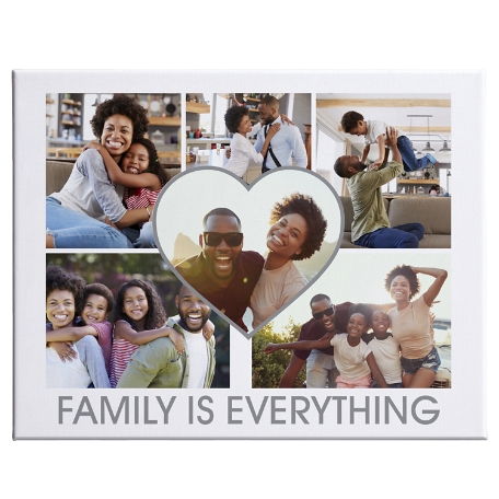 Forever Family Photo Canvas - 16x20 - Gray