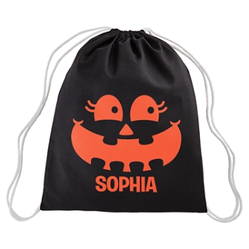 Funny Faces Reflective Drawstring Treat Bag - Lashes