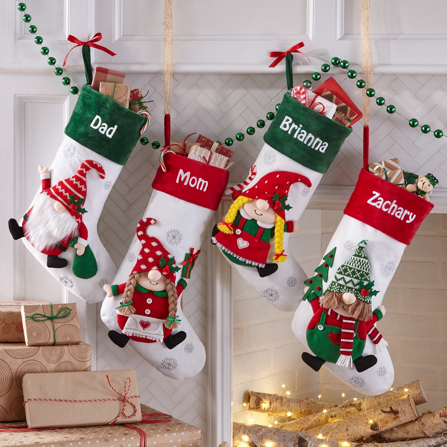 Gnome Family Plush Stocking