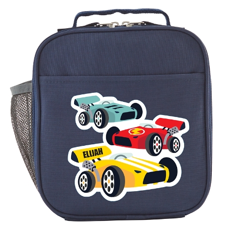 Fun Graphic Navy Lunchbox - Race Cars