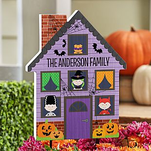 Haunted Family Outdoor House Sign