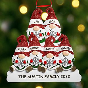 Ho Ho Gnome Family Ornament