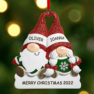 Holiday Gnome Couple Ornament