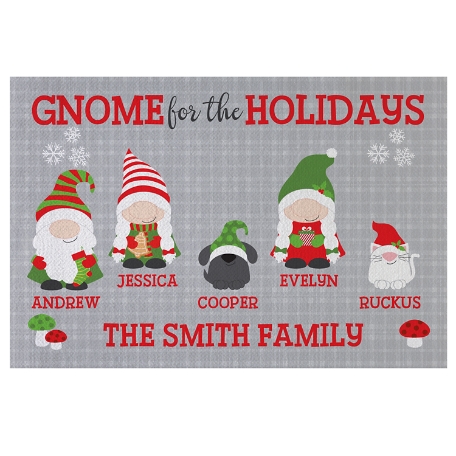 Holiday Gnome Family Doormat - 24x36