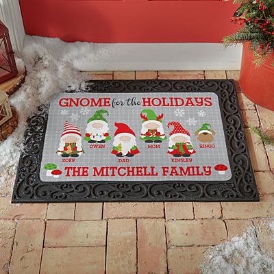 Holiday Gnome Family Doormat