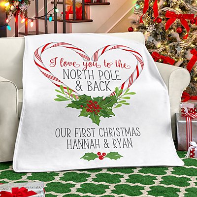 Love You to the North Pole & Back Plush Blanket