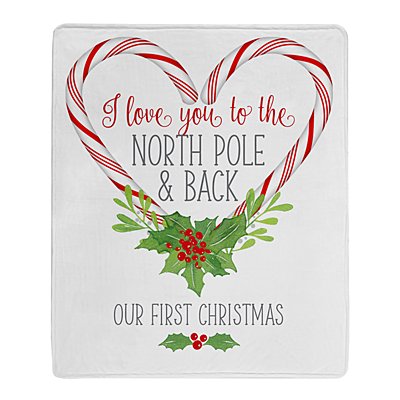 Love You to the North Pole & Back Plush Blanket-L