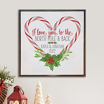 Love You to the North Pole & Back Shimmer Wood Wall Art