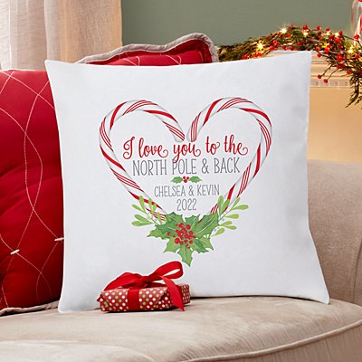 Love You to the North Pole & Back Throw Pillow