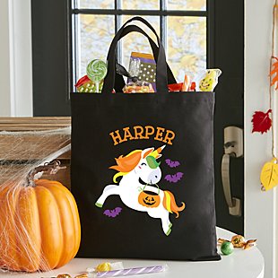 Pumpkincorn Halloween Black Treat Bag