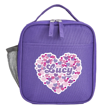 Fun Graphic Purple Lunch Box - Hearts