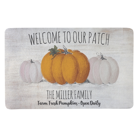 Rustic Pumpkin Farm Doormat - 17x27