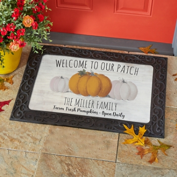Rustic Pumpkin Farm Doormat