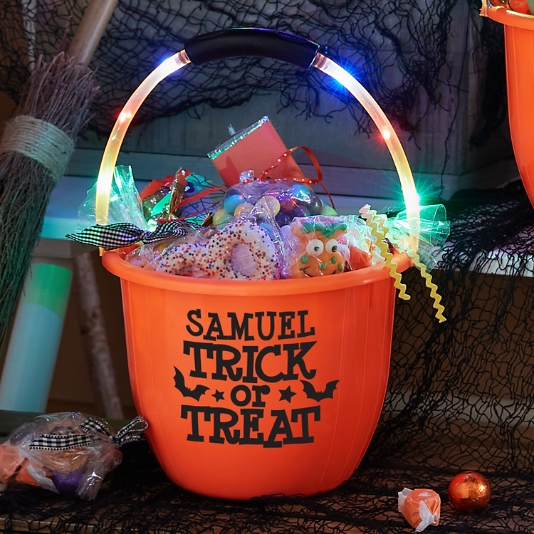 Trick Or Treat LightUp Handle Bucket Personal Creations