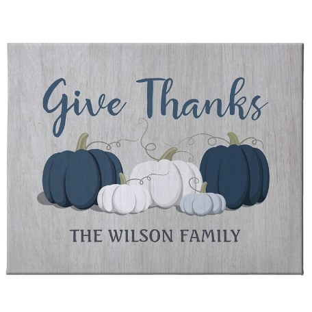 Thankful Pumpkins Canvas - Unframed - 11x14