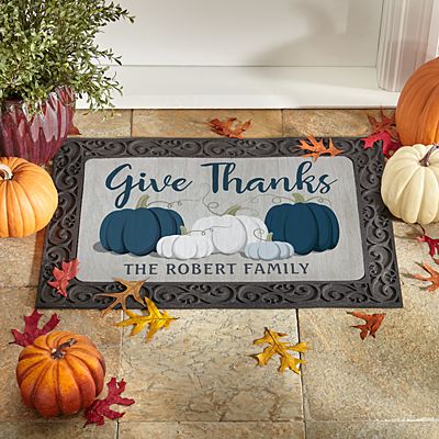 Thankful Pumpkins Doormat