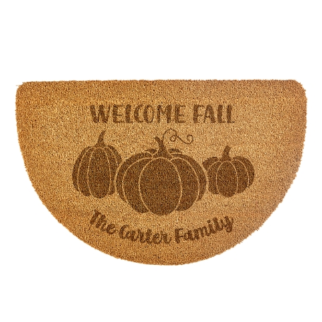 Welcome Fall Half Round Coir Doormat