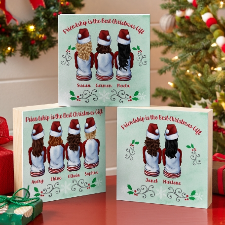 Forever Friends Holiday Wood Block