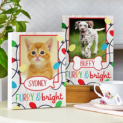 Furry & Bright Pet Photo Wood Block