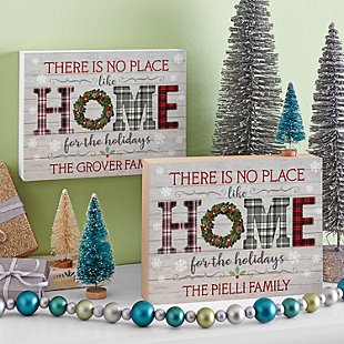 Home for the Holidays Wood Block