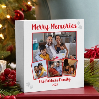 Merry Memories Photo Wood Block