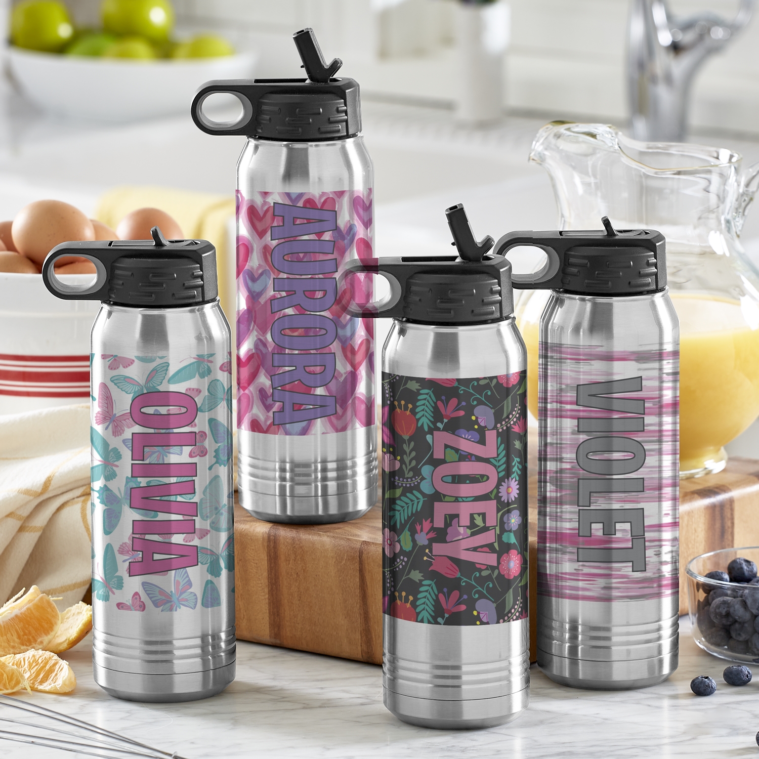 Fun Print Stainless Steel Water Bottles