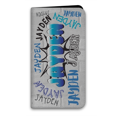 Graffiti Fun iPhone 12 Mini Folio Case - Blue
