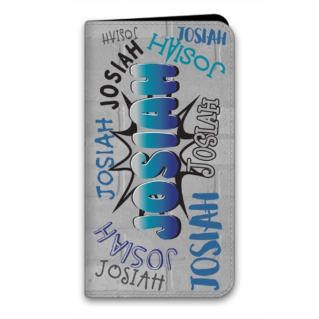 Graffiti Fun iPhone 13 Mini Folio Case - Blue