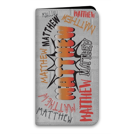 Graffiti Fun iPhone 13 Mini Folio Case - Orange