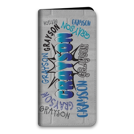 Graffiti Fun Samsung Galaxy S21 5G Folio Case - Blue