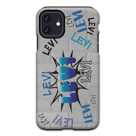 Graffiti Fun iPhone 11 Phone Case - Blue